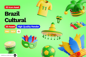 3D Brazil Cultural Icon