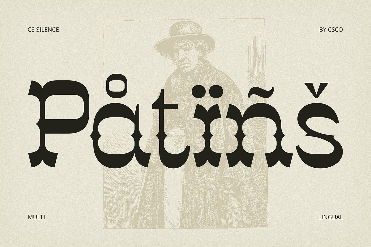 CS Silence – Tuscan Font, a Sans Serif Font by Craft Supply Co. (Photo 6 of 8)