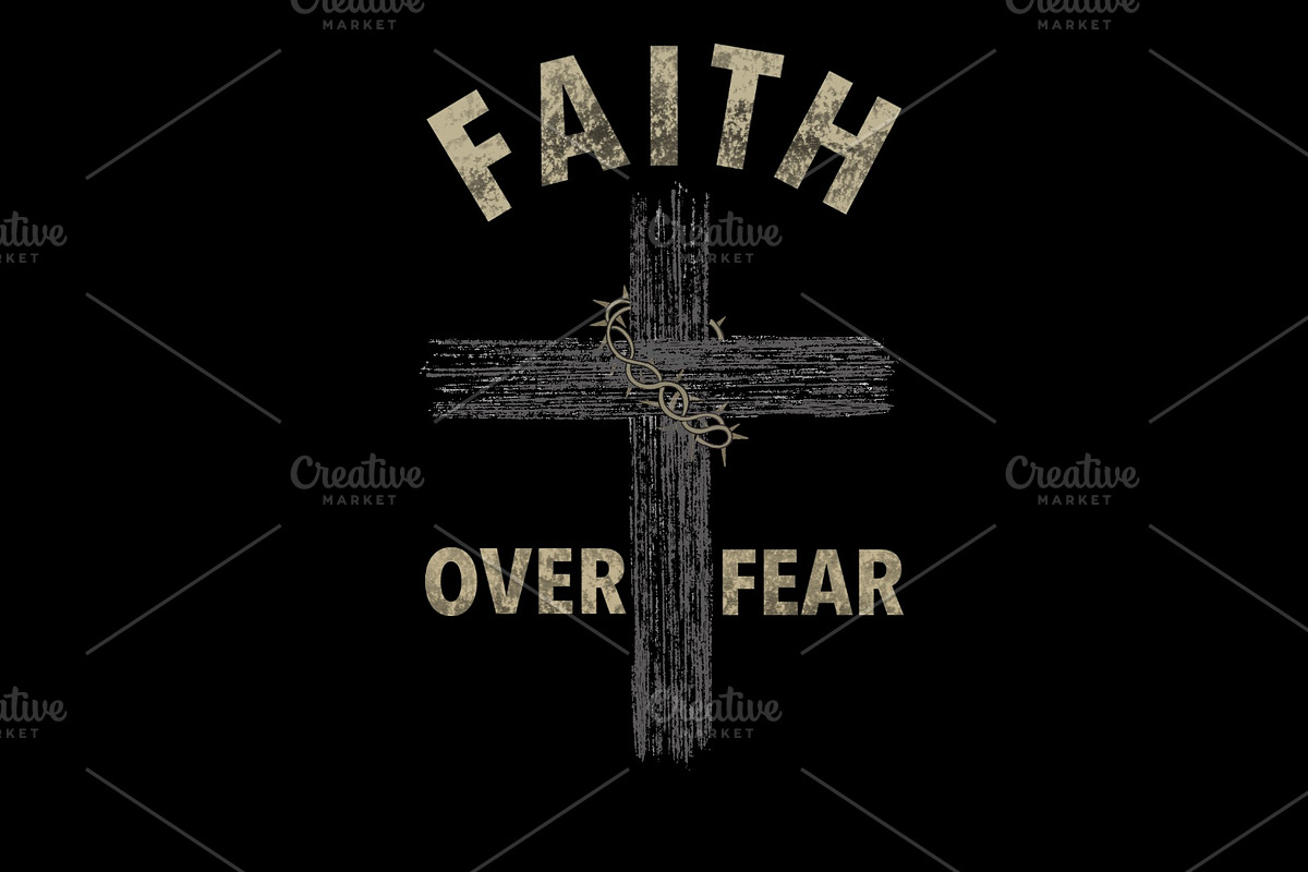 Faith Over Fear Cross PNG, a Graphic by DesignedByMLE