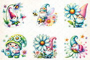 Watercolor Cute Gnomes with Daisy, an Illustration by DreamCafeArt (Thumbnail 2 of 5)