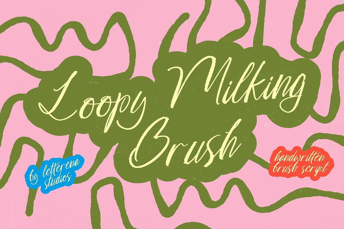 Loopy Milking Brush Handwritten Font, a Script Font by Letterena Studios Script (Photo 1 of 10)