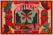 Butterfly Stamps for Procreate, a Brush Add-On by TheWhiteCatLab (Thumbnail 1 of 8)