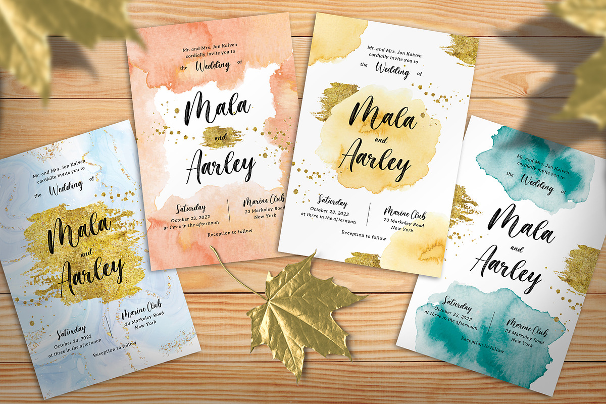 Watercolor Invitation, an Invitation Template by Aarley Kaiven (Photo 1 of 3)