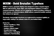 MiXiM - Bold Brutalist Display Font, a Sans Serif Font by OWPictures (Thumbnail 9 of 9)