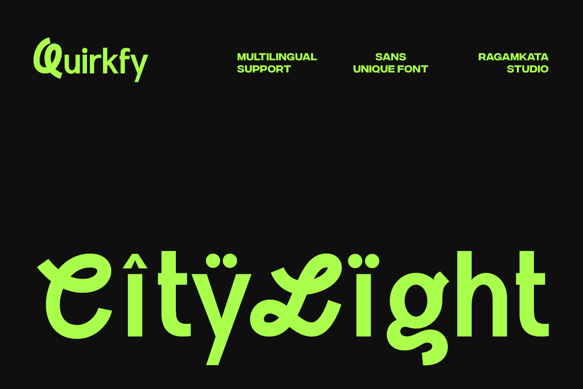 Quirckfy - Unique Sans Font, a Sans Serif Font by RagamKata (Photo 11 of 12)