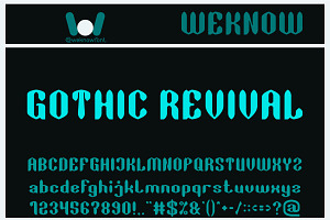Gothic Revival font, a Font by weknow