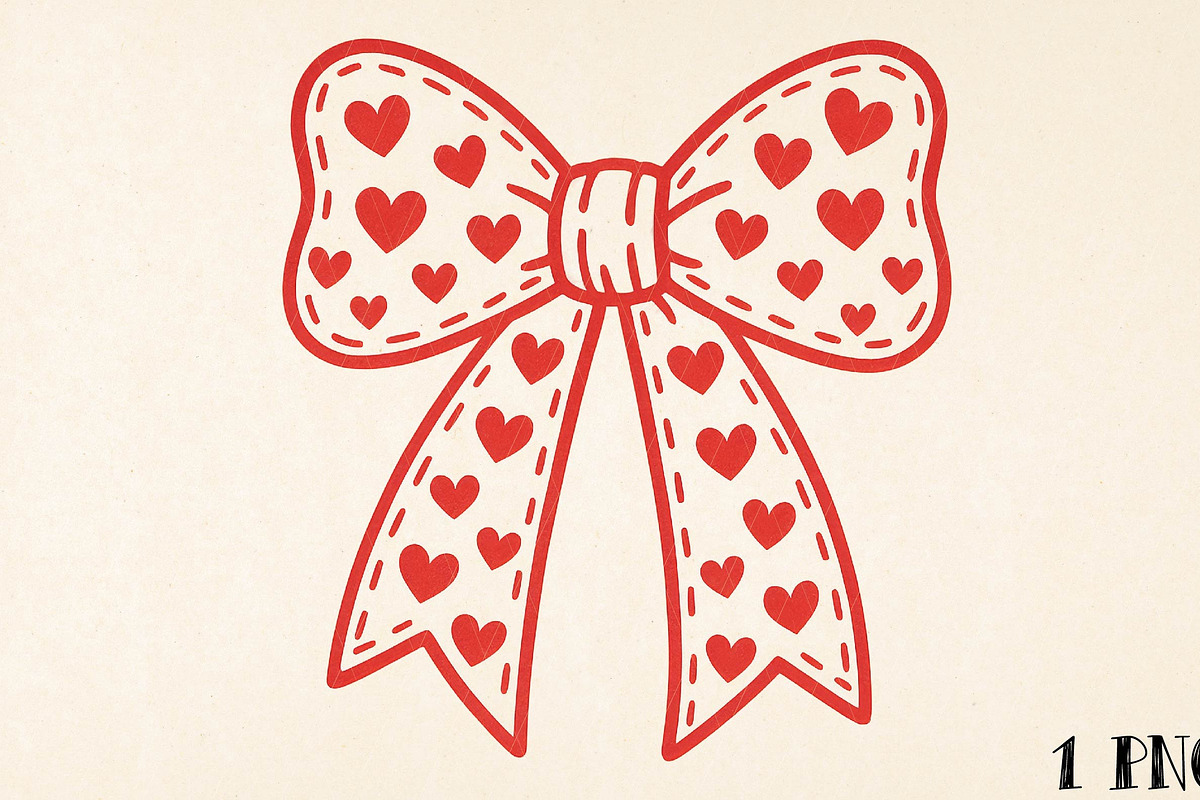Valentine Coquette Bow PNG, an Illustration by DreamPrint404 (Photo 1 of 8)
