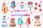 Watercolor wedding cake, a Decorative Illustration by martynmarin (Thumbnail 1 of 4)