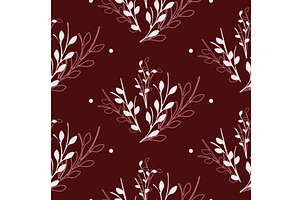 Elegant seamless botanical pattern, a Texture Illustration by okskukuruza