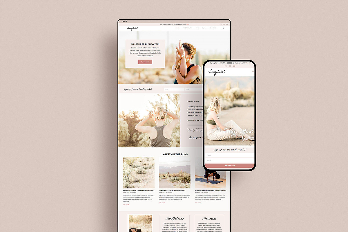 Wellness Coach WordPress Template, a WordPress Template by Digital Diva Design (Photo 2 of 9)