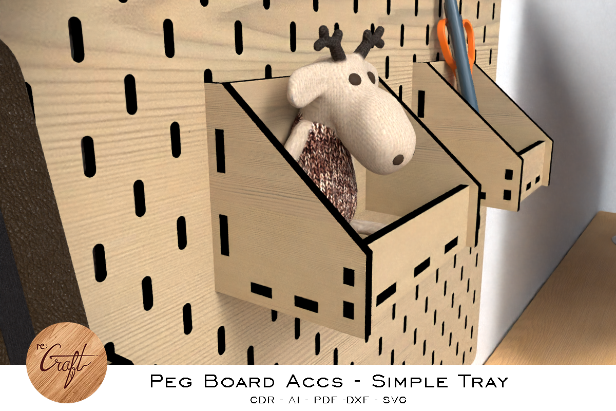Peg Board Accessories Simple tray preview 6