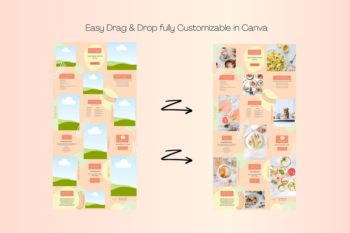 Food Instagram Puzzle Template Canva, a Social Media Template by Deepa Template Studio (Photo 6 of 9)
