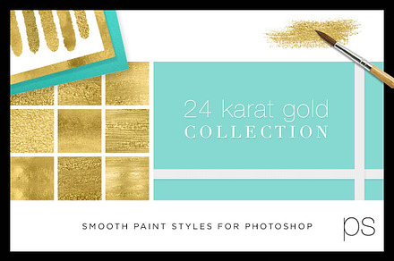 Liquid Gold Paint Textures+Styles PS