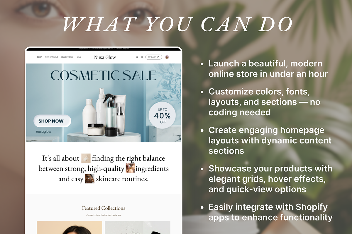 Nusa Glow Organic Store Template, a Shopify Template by AtelierDuVow (Photo 7 of 10)