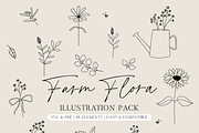 Farm Flora Line Illustration Pack, an Illustration by TeeshTurner (Thumbnail 4 of 4)