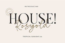 Rosegold House - Modern Font Duo