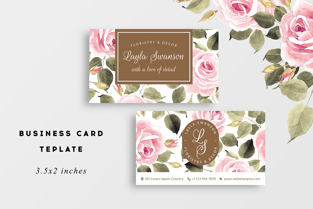 Roses – business card, a Business Card Template by Helen Halik art (Photo 4 of 5)