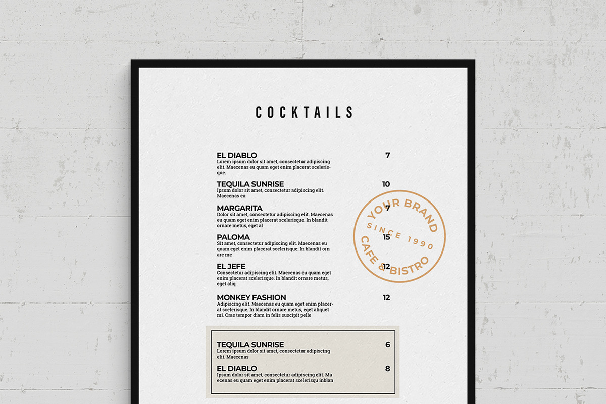 Modern Menu Template, a Flyer Template by BrandPacks (Photo 3 of 7)