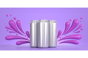 3D Metal Cans For Sweet Soda Or