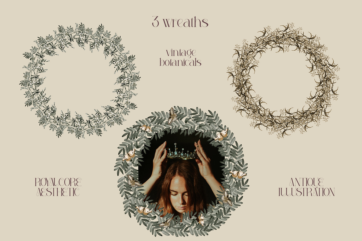 Royal Collage Vintage Botanicals, an Object Graphic by Catch the Dream Art (Photo 8 of 10)