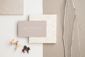 Sand Business Card Photo Mockups