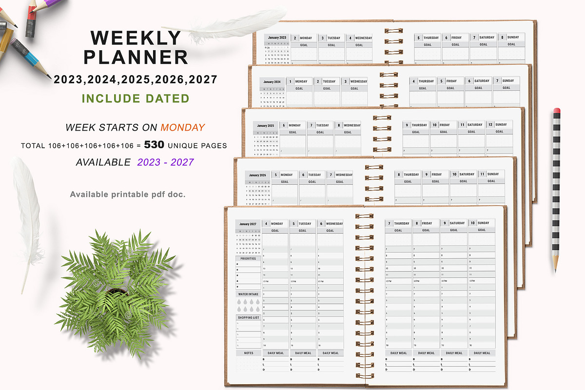 Ultimate Planner Bundle Pack 2024-27, a Stationery Template by ROJI CREATOR (Photo 3 of 10)