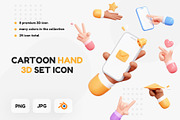 Cartoon Hand 3D set icon, a Characters & Person 3D Model by accogliente (Thumbnail 1 of 4)