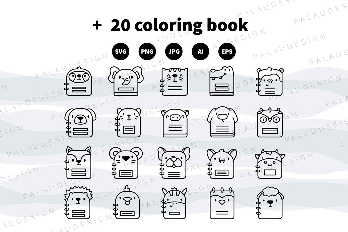 Cute Kawaii Notebooks Animals, an Animal Illustration by Palau (Photo 11 of 12)