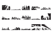 15 City Skyline Vectors, a Graphic by WeGraphics (Thumbnail 2 of 2)