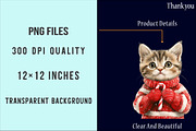 Kitten Christmas Clipart Png, an Illustration by SinaCreation (Thumbnail 4 of 5)