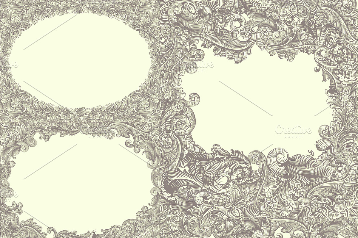 Collection vintage engraved frames., a Decorative Illustration by Vector Engraving (Photo 22 of 31)