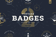 Vintage Badges vol 2, a Branding & Logo Template by blauananas (Thumbnail 1 of 9)
