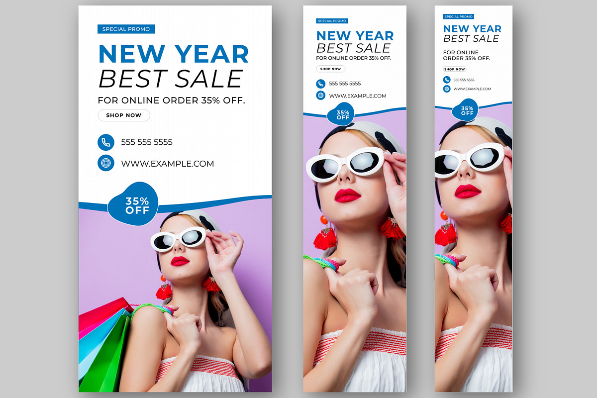 New Year Sale Web Banner Set, an UI Kit Template by CreativeShaper (Photo 3 of 4)