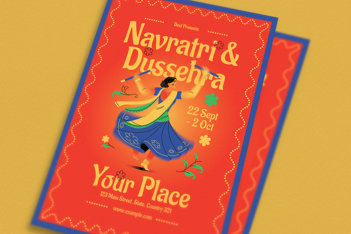 Navratri & Dushera Event Flyer preview 2