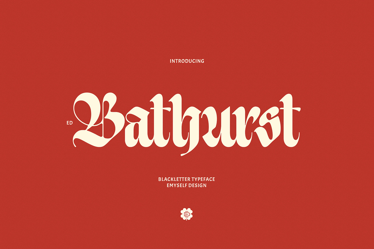ED Bathurst - Blackletter Typeface, a Blackletter Font by Emyself Design (Photo 1 of 10)