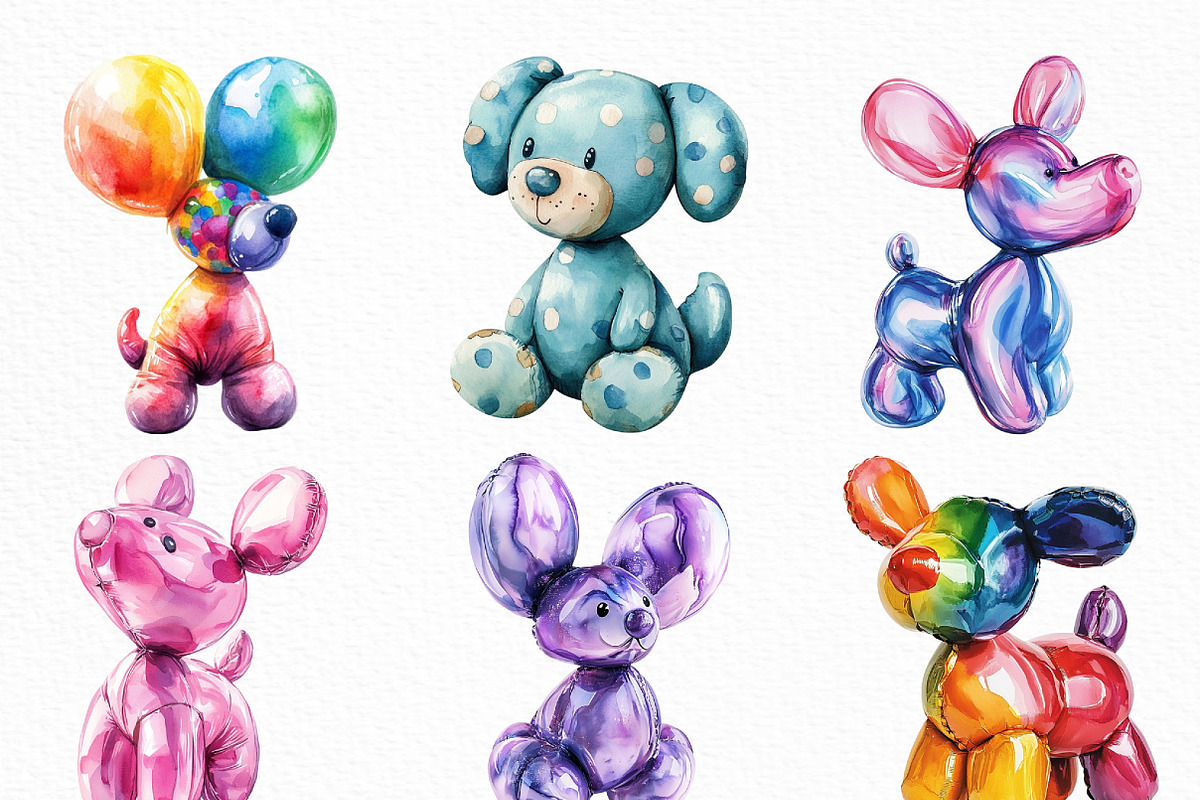 Balloon Dog Sublimation Clipart, an Illustration by Craft Nest (Photo 5 of 6)