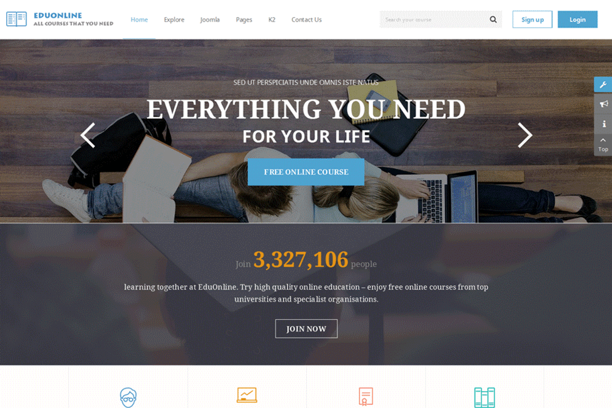 Eduonline | Joomla Education Theme, a Websites & App Template by SmartAddons (Photo 2 of 4)