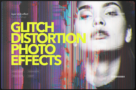 Glitch Distortion Photo Effects, a Layer Style Add-On by Milka