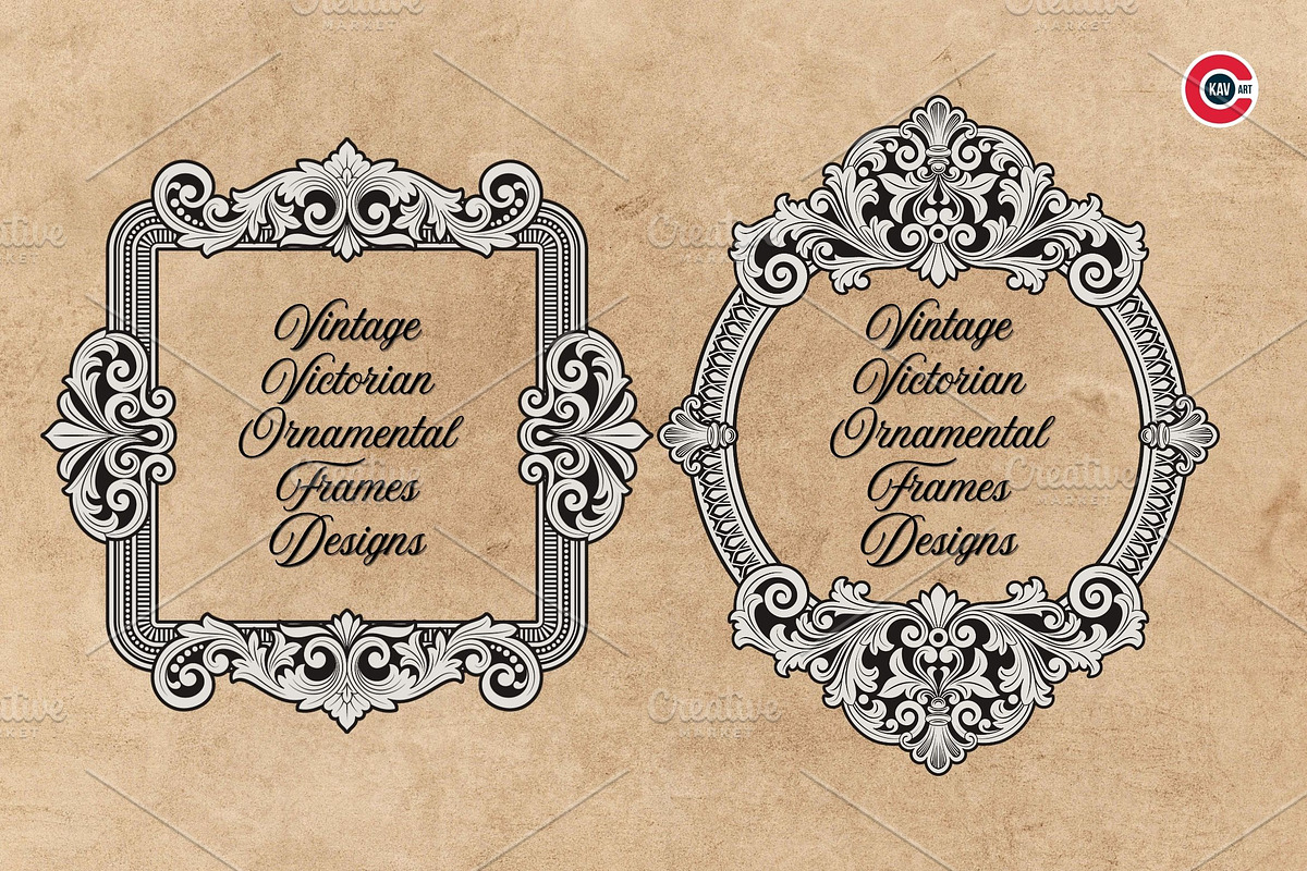 Vintage Victorian Ornamental Frames, a Decorative Illustration by C-Kav (Photo 7 of 7)