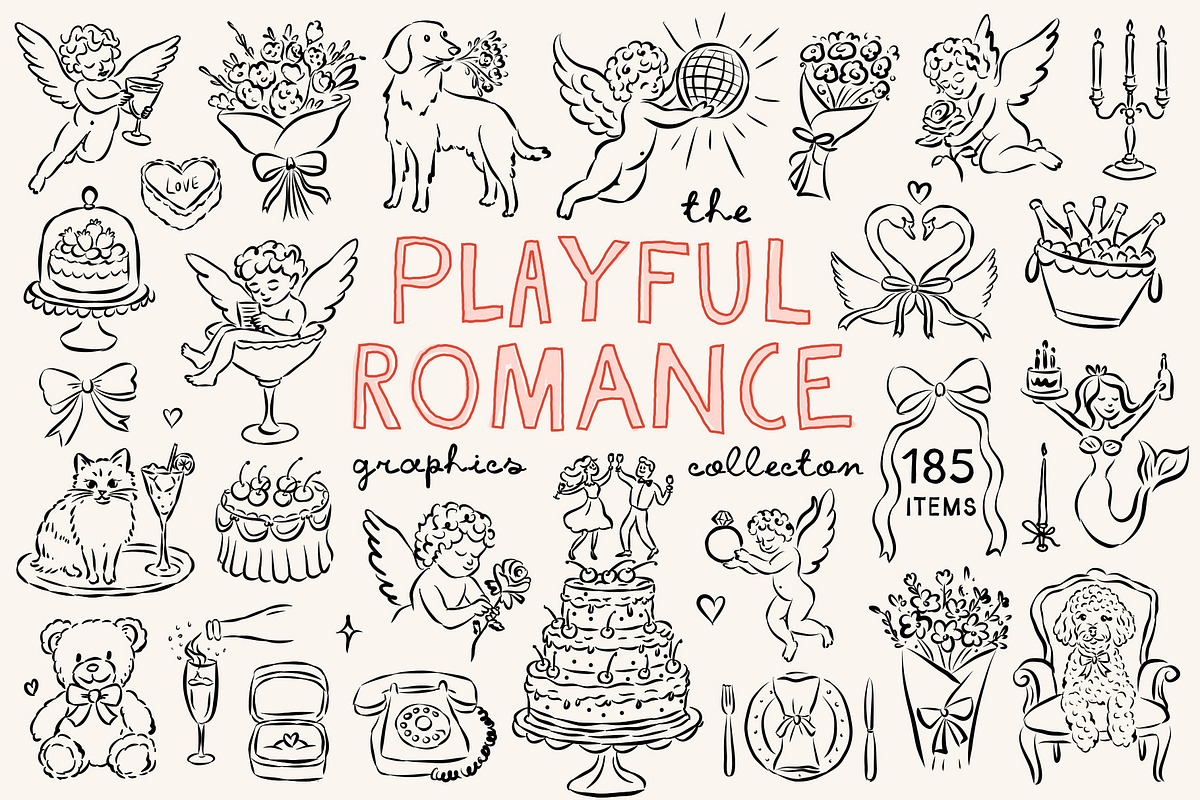 Playful Romance Whimsical SVG Bundle, an Object Illustration by Ayya Studio (Photo 1 of 15)