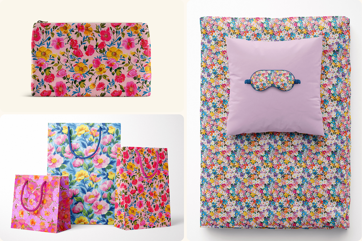 Colorful Floral Seamless Patterns, a Pattern Graphic by Ninterints (Photo 11 of 12)