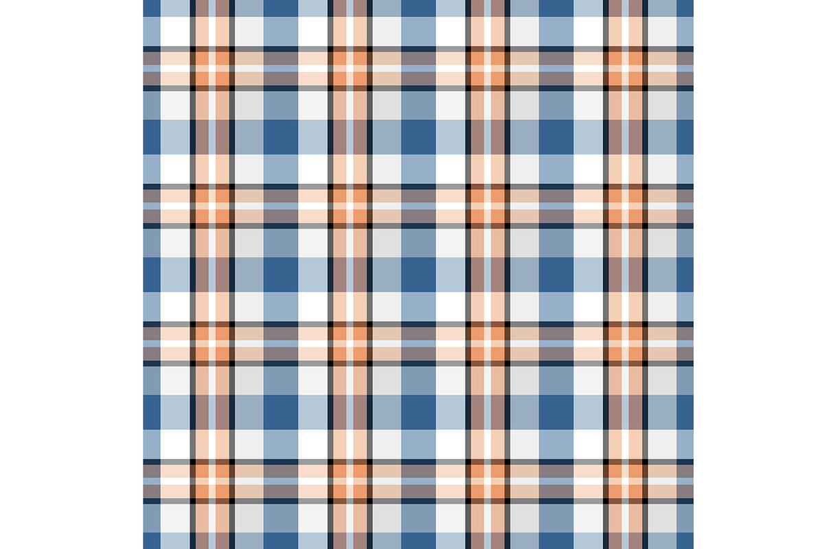 Peach Blue and Grey and Retro 60s Pl, a Pattern Graphic by Sharon Schwalbe (Photo 4 of 5)
