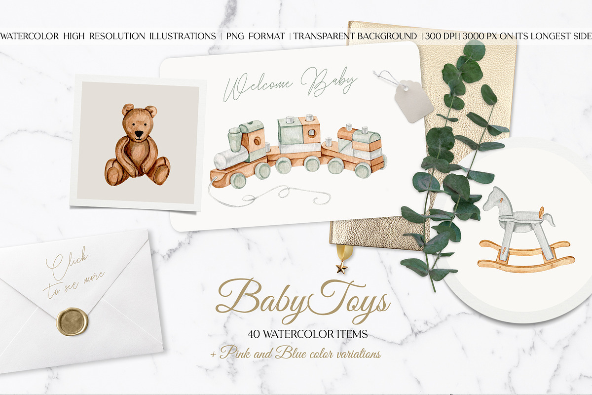 Sweet Maternity Watercolor Set, an Illustration by CrystalinaShop (Photo 3 of 10)