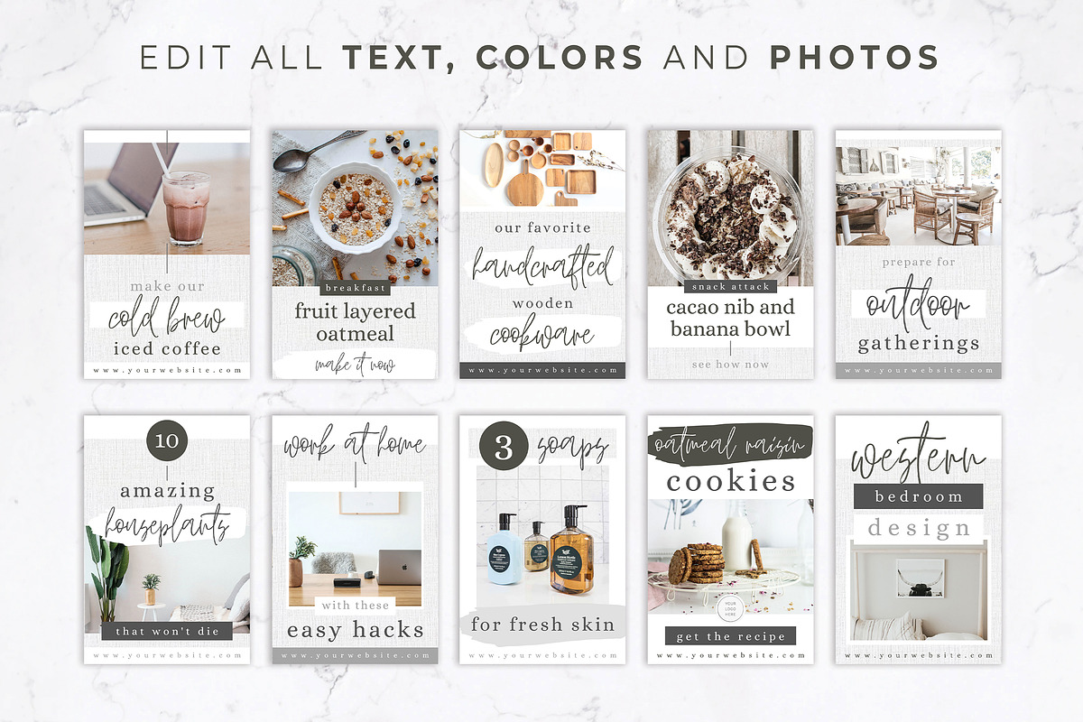 Pinterest Templates for Canva, a Social Media Template by Thirty One Palms Studio (Photo 3 of 8)