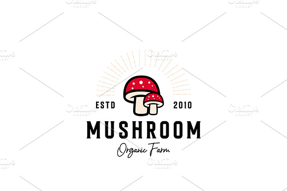 Mushroom Organic Product Logo preview 2