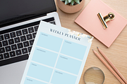 Blue Floral Weekly Planner, a Stationery Template by KreyaParekh (Thumbnail 3 of 4)
