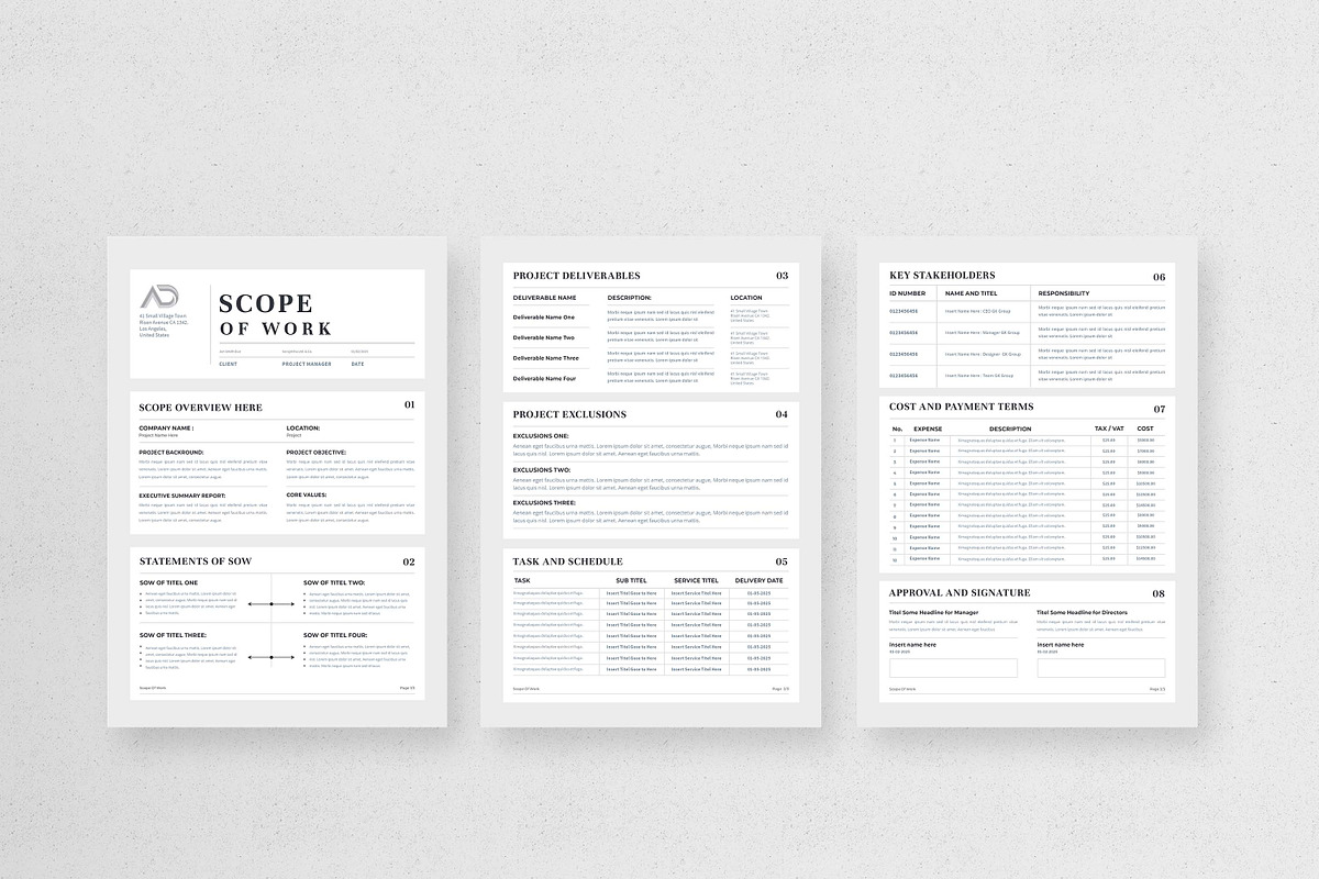 Scope Of Work | MS Word & Indesign, a Stationery Template by design_hut (Photo 2 of 7)