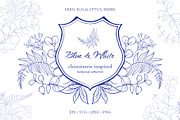 Blue&White. Chinoiserie inspired set, a Decorative Illustration by Liliia Polos Illustration (Thumbnail 1 of 13)