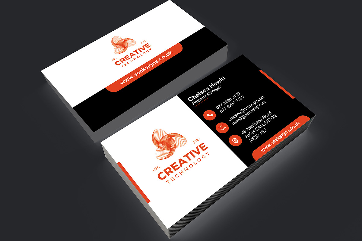 Modern Business Card Template, a Business Card Template by Mohammad Sarfaraz (Photo 3 of 4)