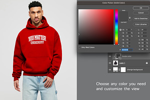 3 Oversize Hoodie PSD Mockups